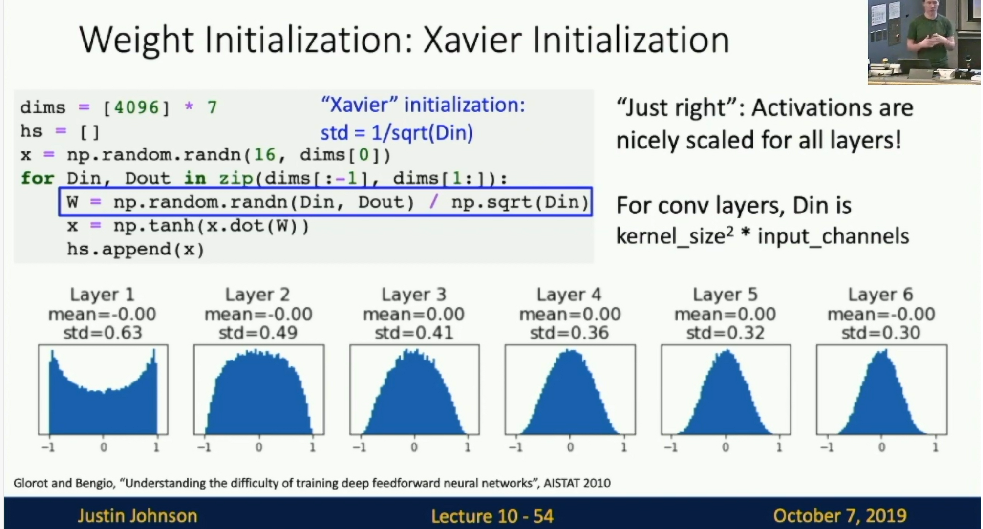 Xavier initialization