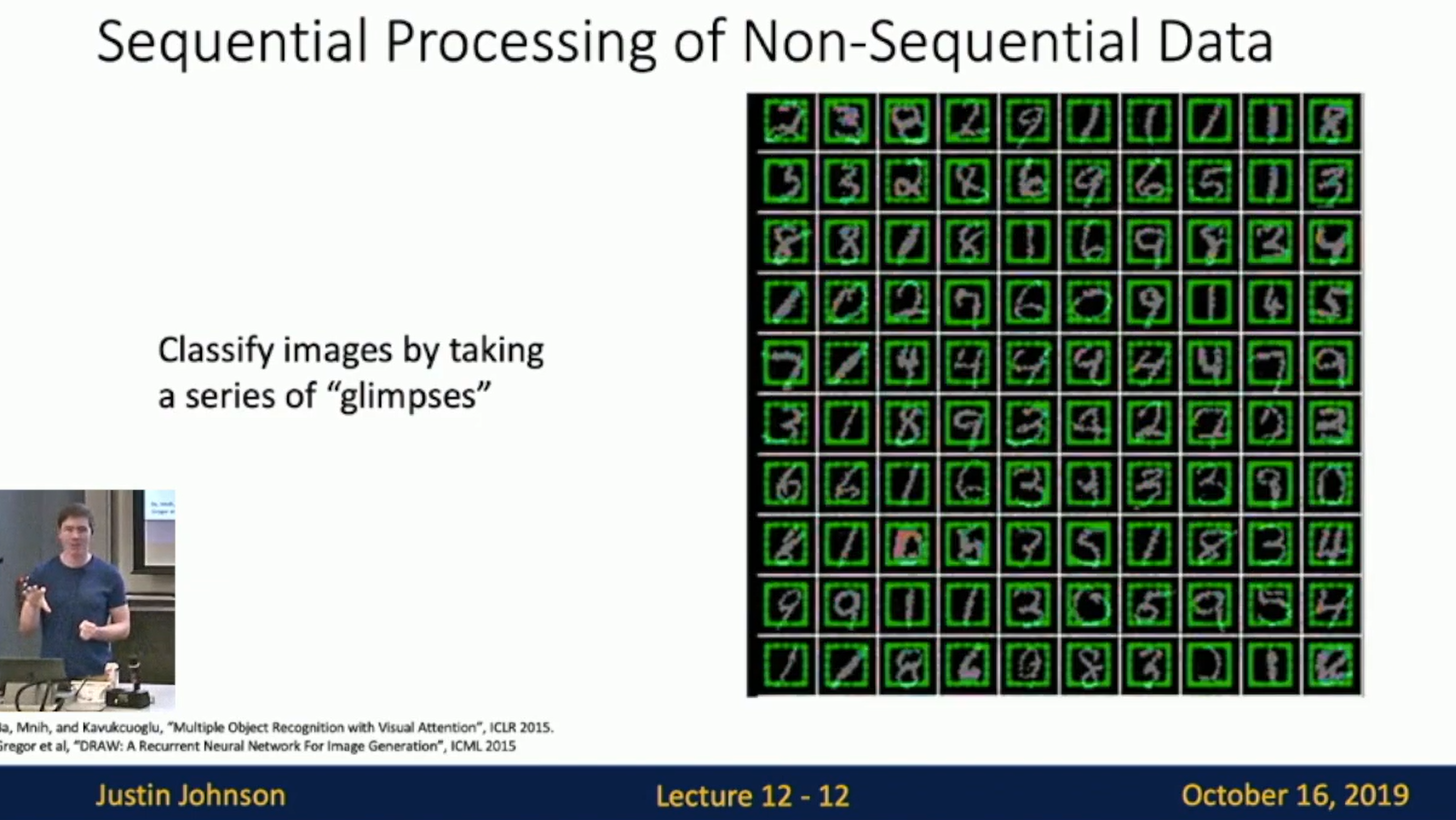 Sequential Processing of Non-Sequential Data