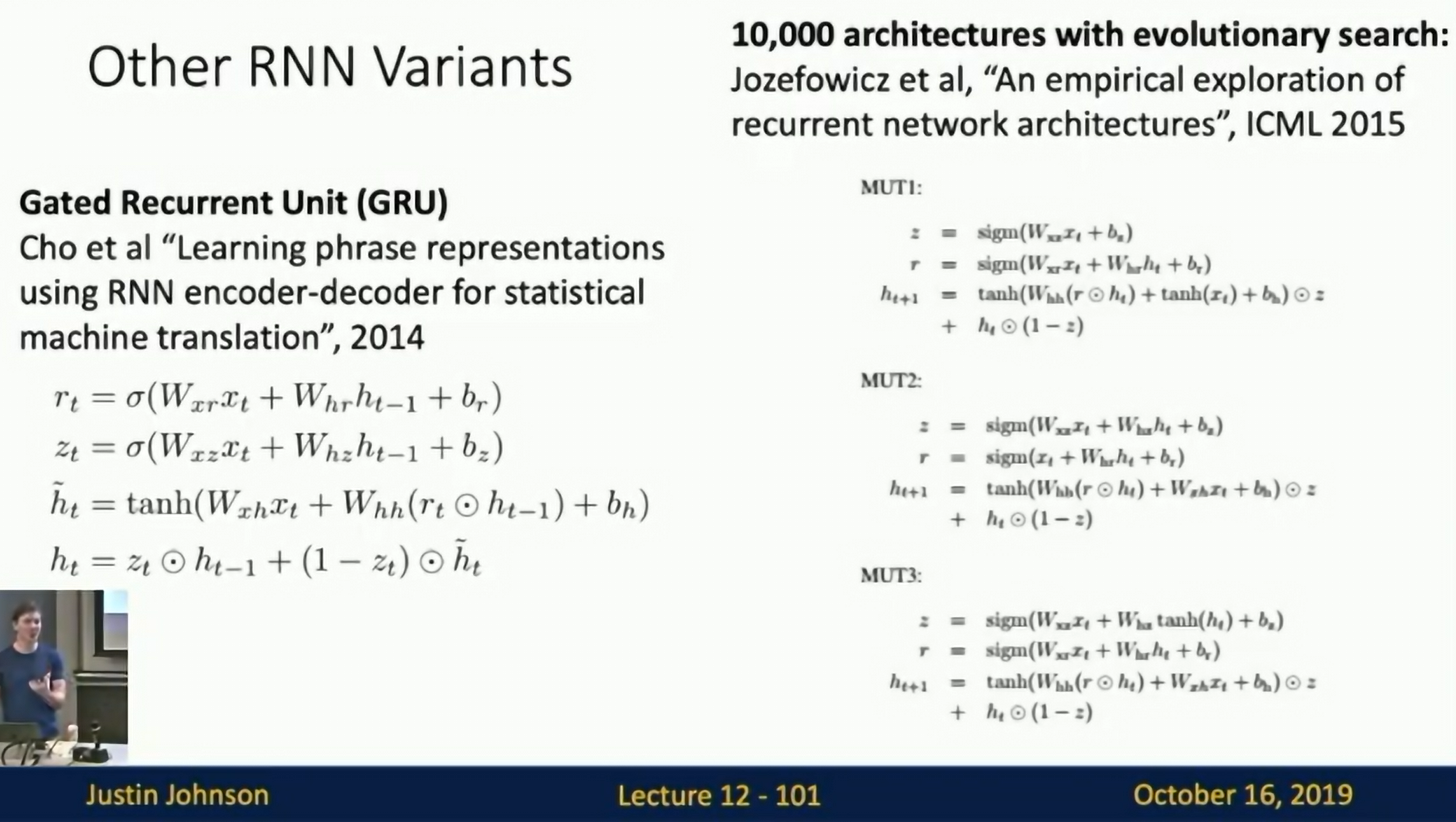 Other RNN Variants